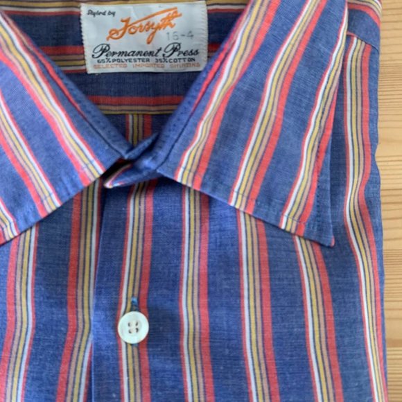 Vintage Jossyth - Size L - Blue / Red button up dress shirt - Picture 4 of 6